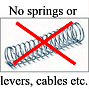 no springs batteries, motors or other hardware/gadgets to break.